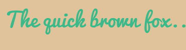 Image with Font Color 3AB98A and Background Color E0C39A